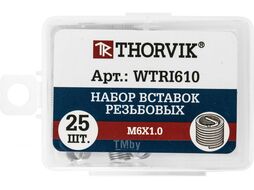 Набор вставок резьбовых M6x1.0, 25 предметов Thorvik WTRI610