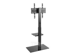 Напольная стойка с кронштейном для телевизора 32"-55" дюймов REXANT с дополнительной полкой для медиаоборудования серия Profi