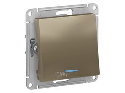 Переключатель AtlasDesign 1-клавишный с подсветкой, шампань Schneider Electric ATN000563