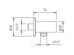 Подключение для душевого шланга Clever Bimini 98235