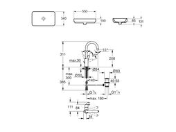 Умывальник Lavinia Boho Bathroom Sink Slim 21510200 (со смесителем)