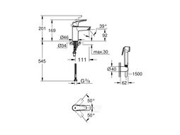 Смеситель для умывальника Grohe DN 15 S-Size Eurosmart (23124003)