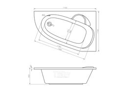Ванна акриловая Lavinia Boho Bell Pro 170x110 / 3702170L