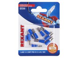 Клемма плоская REXANT, изолированная гнездо - 5.6 мм, 1.5-2.5 мм2, (РПи-м 2.5-(4.8) / РПИм 2-5-0,8 / FDD2-187(5)), в упак. 10 шт.