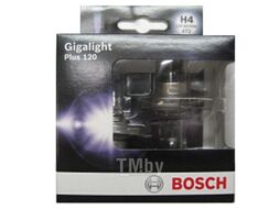 Автолампа к-т 2шт, Gigalight Plus 120H4 12V 60/55W P43t, с ксеноновым наполнением, ярко-белый свет BOSCH 1987301106