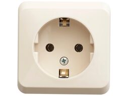 Розетка Этюд с заземлением без шторок 16A открытая установка, кремовый Schneider Electric PA16-003K