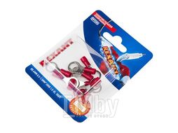 Наконечник кольцевой REXANT изолированный, ф8.4мм, 0.5-1.5мм2, НКи 1.5-8 / НКи 1,25-8 / RV1.25-8, красный, в упак. 10 шт.