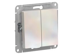 Переключатель AtlasDesign 2-клавишный, жемчуг Schneider Electric ATN000465