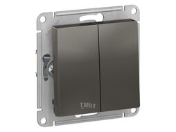 Переключатель AtlasDesign 2-клавишный, сталь Schneider Electric ATN000965