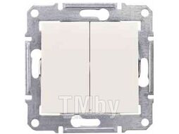 Переключатель Sedna 2-клавишный 10A, бежевый Schneider Electric SDN0600147