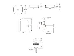 Умывальник Lavinia Boho Bathroom Sink Slim 21510093