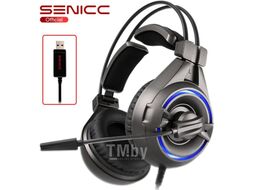 Наушники-гарнитура Senicc A6 (черный)