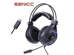 Наушники-гарнитура Senicc A6 (черный)