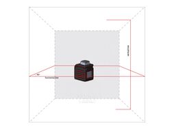 Лазерный уровень ADA CUBE 360 Basic Edition + Штатив-штанга элевационный ADA SILVER PLUS в комплекте с треногой A00663