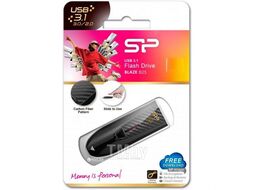 Флеш USB SILICON POWER Blaze B25, 64GB, USB 3.0, черный SP064GBUF3B25V1K