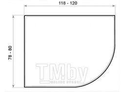 Душевой уголок NG-412011-14 R, 120*80*