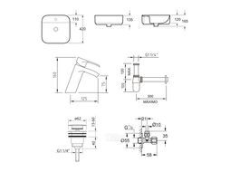 Комплект 5 в 1 Lavinia Boho Bathroom Sink Slim 21510285 (состоит из 33311007, 98197, 90755, 60418, 22018000, 22018000)