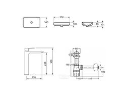 Комплект 3 в 1 Lavinia Boho Bathroom Sink Slim 21510052 (состоит из 33311004, 60706, 103927)