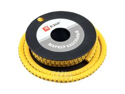 Маркер кабельный 6,0 мм2 "0" (350 шт.) (ЕС-3) EKF PROxima plc-KM-6-0