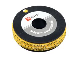 Маркер кабельный 6,0 мм2 "0" (350 шт.) (ЕС-3) EKF PROxima plc-KM-6-0