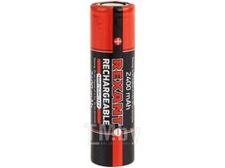 Аккумулятор Rexant 18650 unprotected Li-ion 2400 mAH 3.7 В упак= 2 шт Блистер