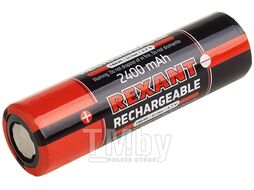 Аккумулятор Rexant 18650 unprotected Li-ion 2400 mAH 3.7 В упак= 2 шт Блистер