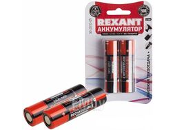 Аккумулятор Rexant 18650 unprotected Li-ion 2400 mAH 3.7 В упак= 2 шт Блистер