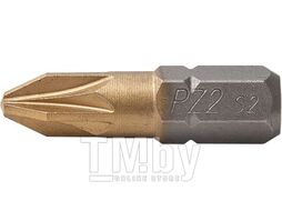 Насадка крестообразная PZ2х25мм 1/4" S2 TiN GERAL (упак/10шт)