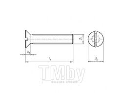 Винт впотай,к.п. 4.8, DIN963, (A2K) М10х60 Wurth 003910 60