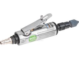 Пневмошлифмашина прямая ECO ADG25-01 с набором шарошек (25000 об/мин; 115 л/мин; Цанги:3 мм/6 мм; 10 шлифкамней; Чемодан)