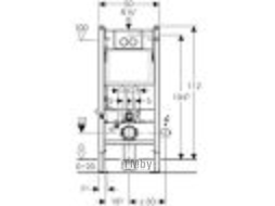 Инсталляция Geberit Duofix для подвесного унитаза 50х112х12 (кнопка смыва Delta 21) (458.122.21.1)