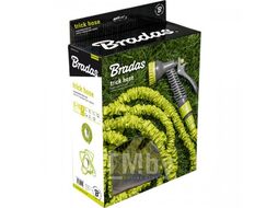 Шланг поливочный растягивающийся 5-15м + пистолет TRICK HOSE (lime) Bradas WTH515GR