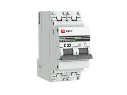 Выключатель автоматический EKF ВА 47-63 2P 32А (C) 4.5kA PROxima / mcb4763-2-32C-pro