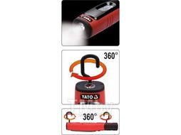 Фонарь светодиодный (3.5+3W, 330lm, 2600mAh, IP54) Yato YT-085081