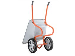 Тачка строительно-садовая ТССР-2 (120л, 360 кг, двухколесная, литая резина 380х70мм, вес 18,5 кг) (КОМ)