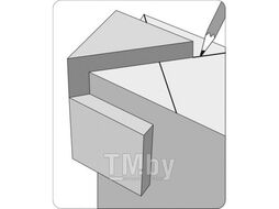 Угольник алюминиевый 60x45x45мм., 3D Yato YT-44087