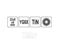 Ролик режущий запасной 22х6х6мм для плиткореза YG6X, TIN Yato YT-37151