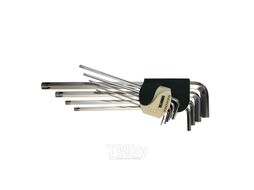 Набор ключей шестигранных 9пр.HEX/TORX, экстрадлинных (Hex: 1.5, 2, 2.5, 3, 4, 5, 6, 8, 10; Torx: T10, T20, T27, T30, T40, T50, T55) Rock FORCE RF-5093TXL