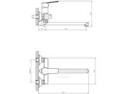 Смеситель для ванны (Lt) D35 DR22043 Decoroom