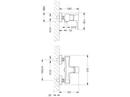 Смеситель для душа (Lt) D35 LM0503C Lemark