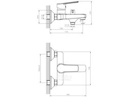 Смеситель для ванны (Lt) D35 DR22036 Decoroom