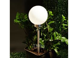 Светильник светодиодный ШАР ф200 LED встроенная солнечная панель, аккумулятор, датчик света Lamper 602-1004