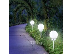 Светильник светодиодный ШАР ф200 LED встроенная солнечная панель, аккумулятор, датчик света Lamper 602-1004