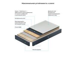 Столешница для раковины Wellsee Genuine Tree 162006000 (100*50 см, без отверстия под сифон, комплект креплений, структурный антрацит)