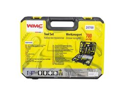 Набор инструментов WMC TOOLS 700пр. 1/4" (6гр.)(5-13мм,шарнирно-губцевый, биты,отвертки,расходник) 20700
