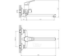 Смеситель для ванны (Lt) D35 DR21043 Decoroom