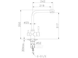 Смеситель для кухни (SUS) D35 LM5060S Lemark