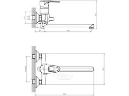 Смеситель для ванны (Lt) D40 DR70043 Decoroom