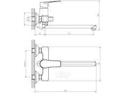 Смеситель для ванны (Lt) D35 DR23043 Decoroom