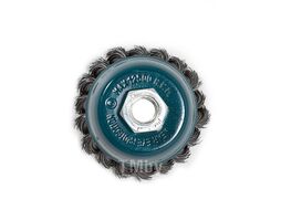 Кордщетка чашеобразная латунная для УШМ 75мм, в блистере Forsage F-BWC003